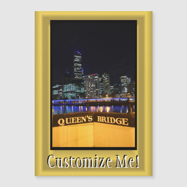 メルボルンオーストラリアCBDナイトライト (正面)