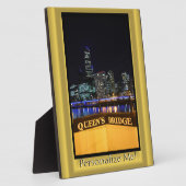 メルボルンオーストラリアCBDナイトライト フォトプラーク (側面)