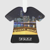 メルボルンオーストラリアCBDライトオーバークイーンズブリッジ オーナメント (裏面)