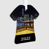 メルボルンオーストラリアCBDライトオーバークイーンズブリッジ オーナメント (正面)