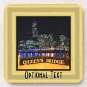 メルボルンオーストラリアCBDライトオーバークイーンズブリッジ コースター (正面)