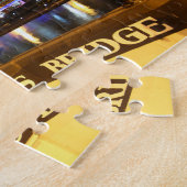 メルボルンオーストラリアCBDライトオーバークイーンズブリッジ ジグソーパズル (側面)