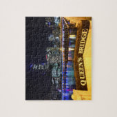 メルボルンオーストラリアCBDライトオーバークイーンズブリッジ ジグソーパズル (縦)