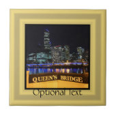 メルボルンオーストラリアCBDライトオーバークイーンズブリッジ タイル (正面)