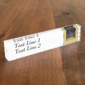 メルボルンオーストラリアCBDライトオーバークイーンズブリッジ デスクネームプレート (側面)