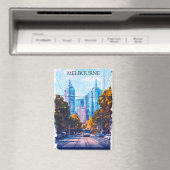 メルボルンカラフルオーストラリアシティビュートラベル マグネット (インサイチュ (食洗機))