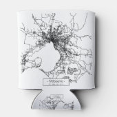 メルボルンシティ通りマップ – 黒 缶クーラー (裏面)