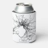 メルボルンシティ通りマップ – 黒 缶クーラー (缶裏面)