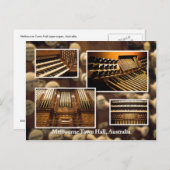 メルボルンタウンホールパイプオルガンモンタージュポストカード ポストカード (正面/裏面)