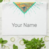 メルボルンビクトリアオーストラリアレトロスカイラインヴィンテージ キッチンタオル (折り畳み)