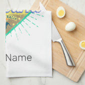 メルボルンビクトリアオーストラリアレトロスカイラインヴィンテージ キッチンタオル (四つ折り)