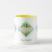 メルボルンビクトリアオーストラリアレトロスカイラインヴィンテージ マグカップ (中央)