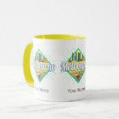 メルボルンビクトリアオーストラリアレトロスカイラインヴィンテージ マグカップ (正面左)