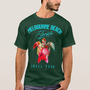 メルボルンビーチフロリダトロピカルハイビスカスフラワー Tシャツ