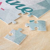 メルボルンフロリダピンクフラミンゴレトロ ジグソーパズル (側面)