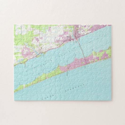 メルボルンフロリダ(1949年)のヴィンテージの地図 ジグソーパズル (横)