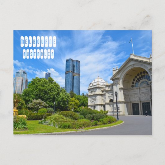 メルボルン王室のでの展示建物 ポストカード (正面)