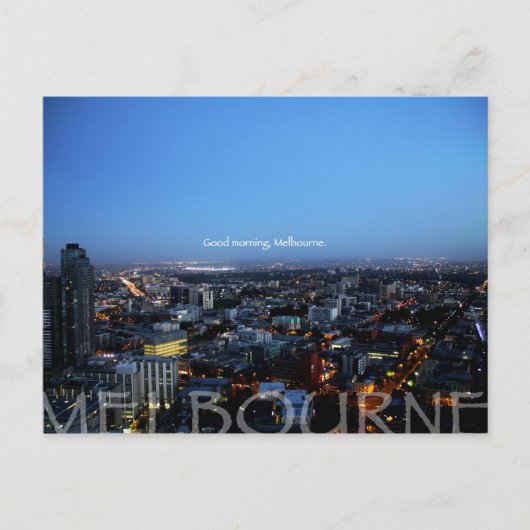 メルボルン、おはよう ポストカード (正面)