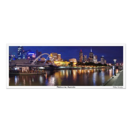 メルボルン、オーストラリアパノラマ フォトプリント            (正面)