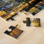 メルボルン，オーストラリア。夜の景色 ジグソーパズル (側面)