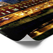 メルボルン，オーストラリア。夜の景色 ポスター (角)