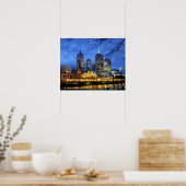 メルボルン，オーストラリア。夜の景色 ポスター (キッチン)