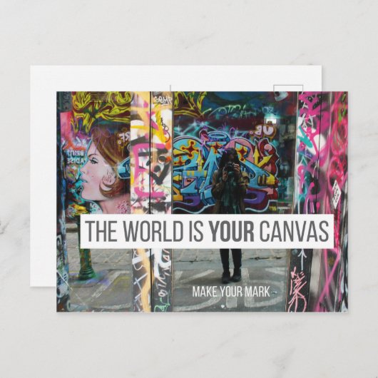 メルボルン(オーストラリア)引用文はがき – Graffiti ポストカード (正面/裏面)