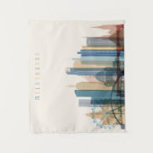 メルボルン、オーストラリア|都市スカイライン タペストリー (正面)