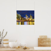 メルボルン，オーストラリア。2の夜景 ポスター (キッチン)