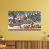 メルボルン，フロリダ – ラージレターのシーン キャンバスプリント (インサイチュ (リビング))