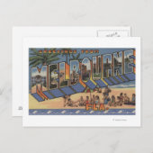 メルボルン，フロリダ – ラージレターのシーン ポストカード (正面/裏面)