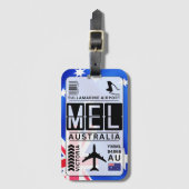 メルボルン MEL 空港コード ラゲッジタグ (正面縦)