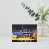 メルボルンCBDクイーンズブリッジシティライト 名刺 (スタンド正面)