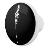 メルポイント白黒Gクレフ、 音符記号カスタムカラー セラミックノブ (右)