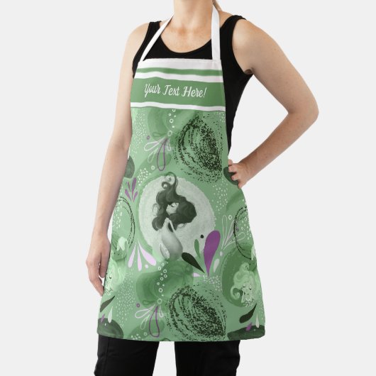 メルマお洒落イド緑抽象芸術 エプロン (インサイチュ)