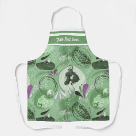 メルマお洒落イド緑抽象芸術 エプロン