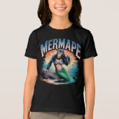 メルマプイラストレーション – マーメイドエイプおもしろいアニマル トライブレンドＴシャツ (正面)