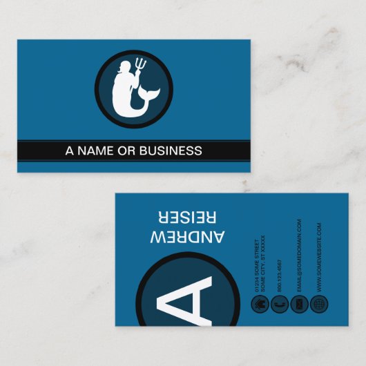 メルマンブルー 名刺 (正面/裏面)