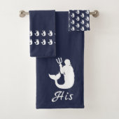 メルマン海ブルーとホワイトヒーズ バスタオルセット (インサイチュ)