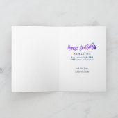 メルマージング誕生日ブライトマーメイドパーソナライズされた カード (内部)