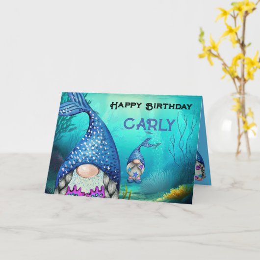 メルマージング誕生日格言 カード (黄色い花)