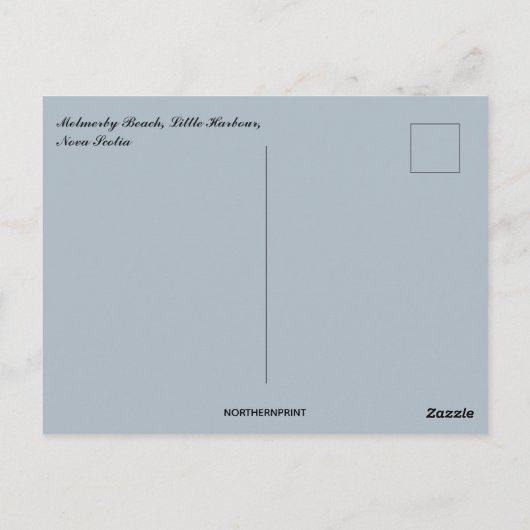 メルマービービーチリトルハーバーノバスコシア ポストカード (裏面)