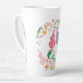 メルマ最高のイドフレンズフォーエバーBFF パーソナライズされた カフェラテマグ (左アングル)