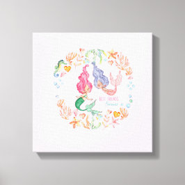 メルマ最高のイドフレンズフォーエバーBFF パーソナライズされた キャンバスプリント