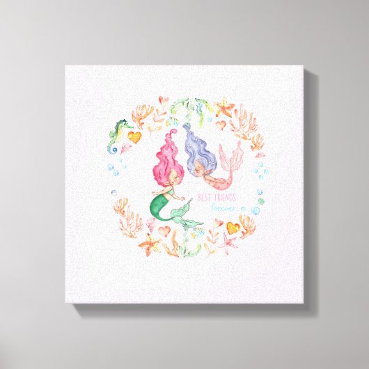 メルマ最高のイドフレンズフォーエバーBFF パーソナライズされた キャンバスプリント (正面)