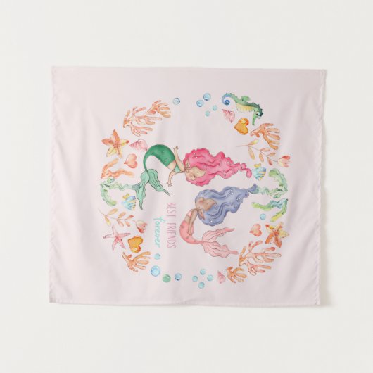 メルマ最高のイドフレンズフォーエバーBFF パーソナライズされた タペストリー (正面(横))