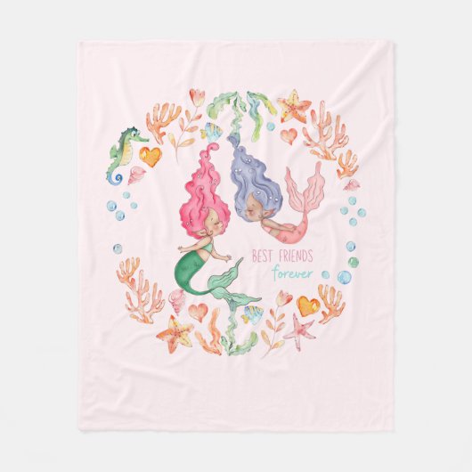 メルマ最高のイドフレンズフォーエバーBFF パーソナライズされた フリースブランケット (正面)