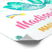 メルミコーンウェルカムパーティーサイン魔法の誕生日サイン ポスター (角)