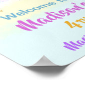 メルミコーンウェルカムパーティーサイン魔法の誕生日サイン ポスター (角)