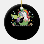 メルミコーンユニコーンマーメイドアダルトユニコーン誕生日M セラミックオーナメント (裏面)